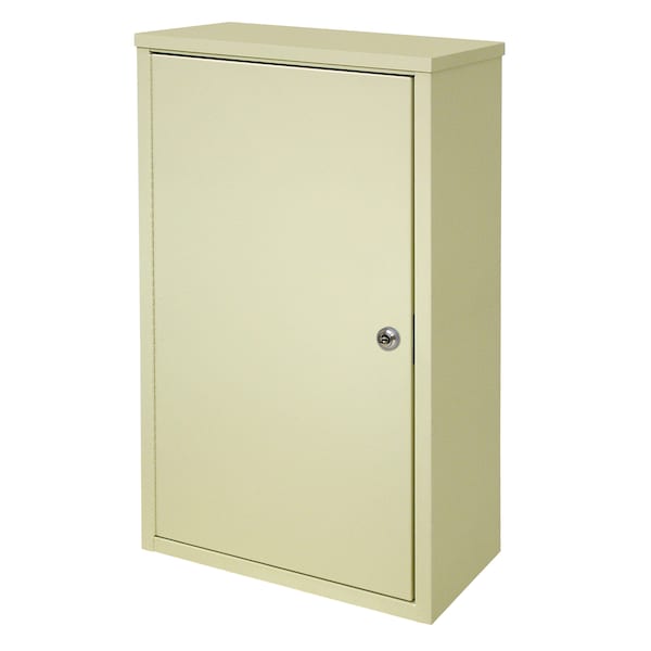 Single Door Extra Wide & Tall Wall Storage Cabinet With Key Lock In Be